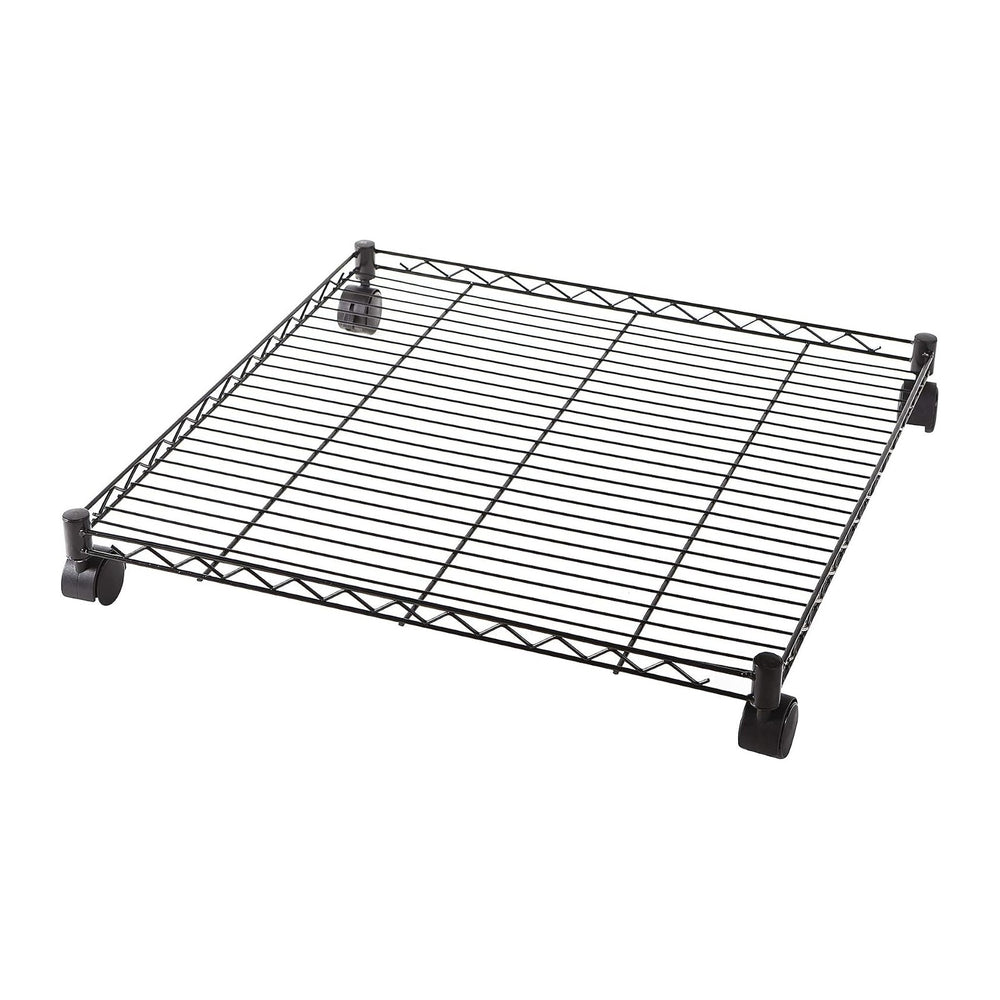 DormCo Suprima Rolling Underbed Square Shelf - Black
