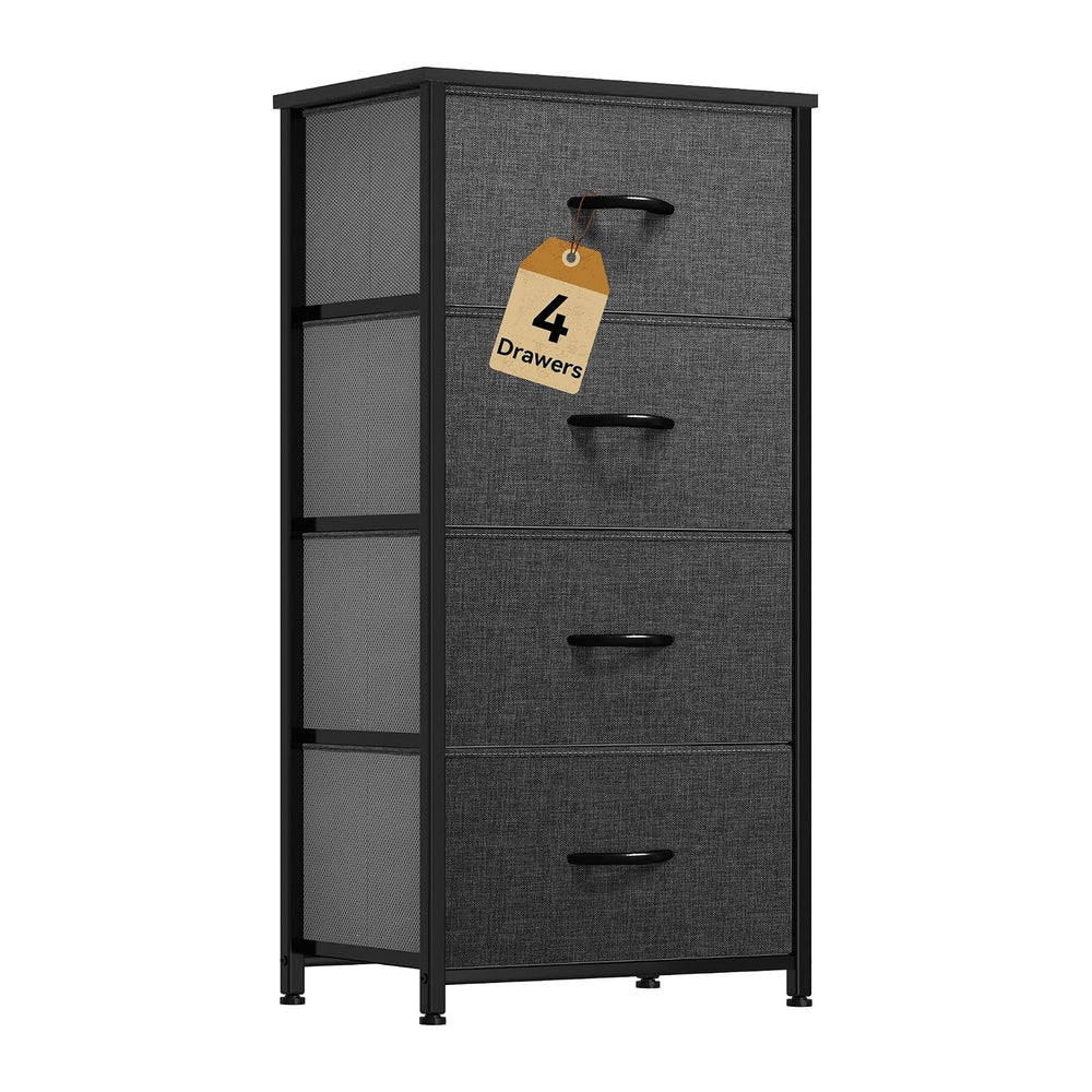 DWVO Storage Tower with 4 Drawers - Fabric Dresser, Organizer Unit for Bedroo...
