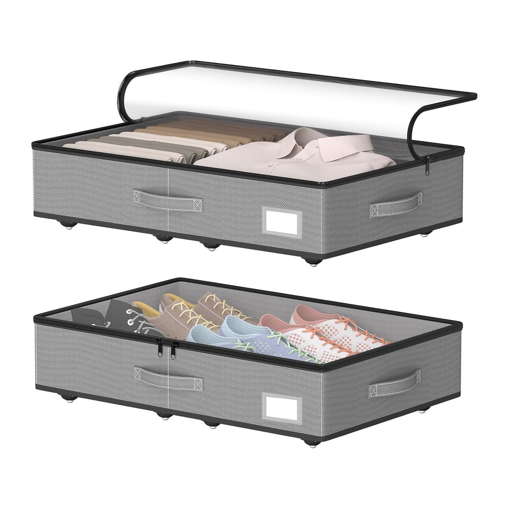 EE-RoomWorld Under Bed Storage with Wheels, No Assemble Required 5.5 inches h...