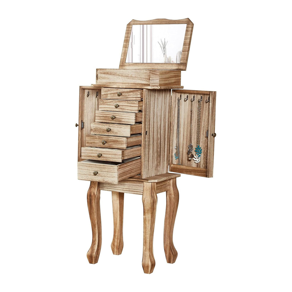 Emfogo Standing Jewelry Armoire, 7 Drawers & 2 Side Doors Jewelry Amoire ...
