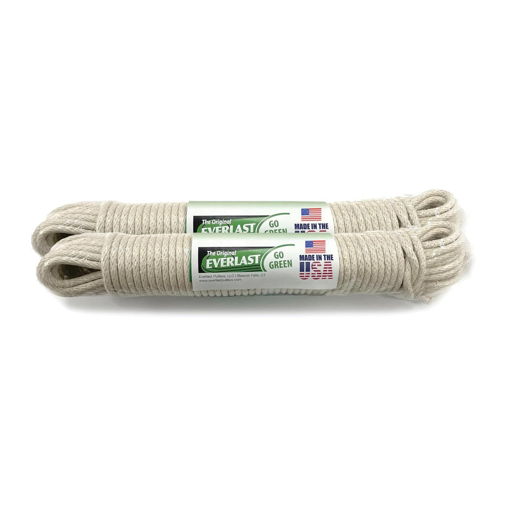 EVERLAST Cotton Clothesline (200 Feet, 1/4-Inch Diameter) | Continuous Clothe...