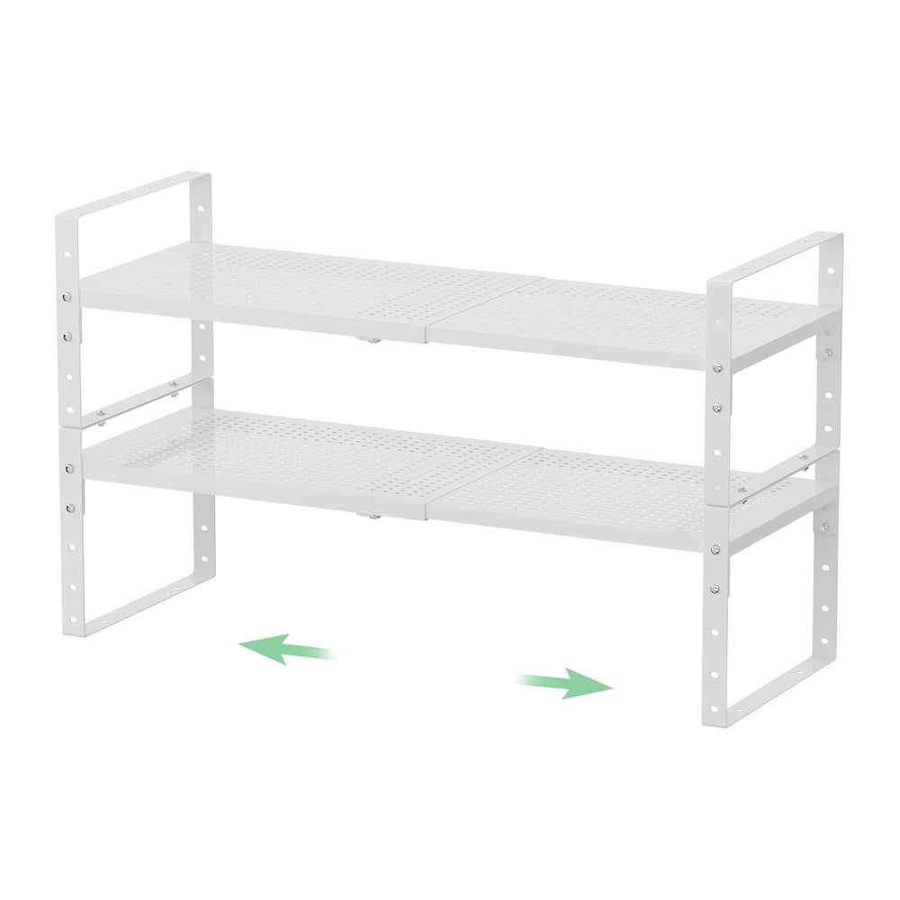 Expandable Metal Shoe Rack, Adjustable Space-Saving, Heavy-Duty Shoe Rack wit...