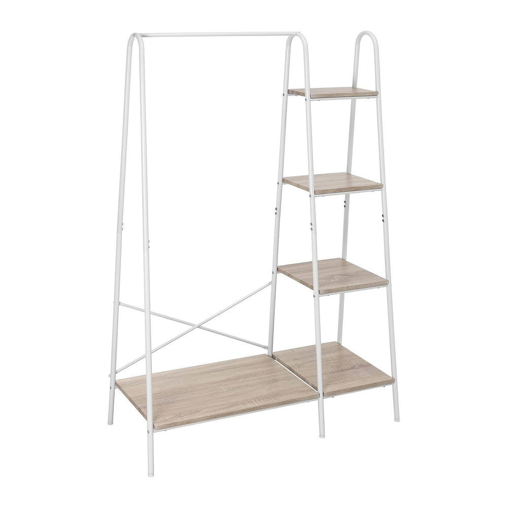 Finnhomy Metal Clothes Closet Rack, Clothing Rack for Hanging Clothes White H...