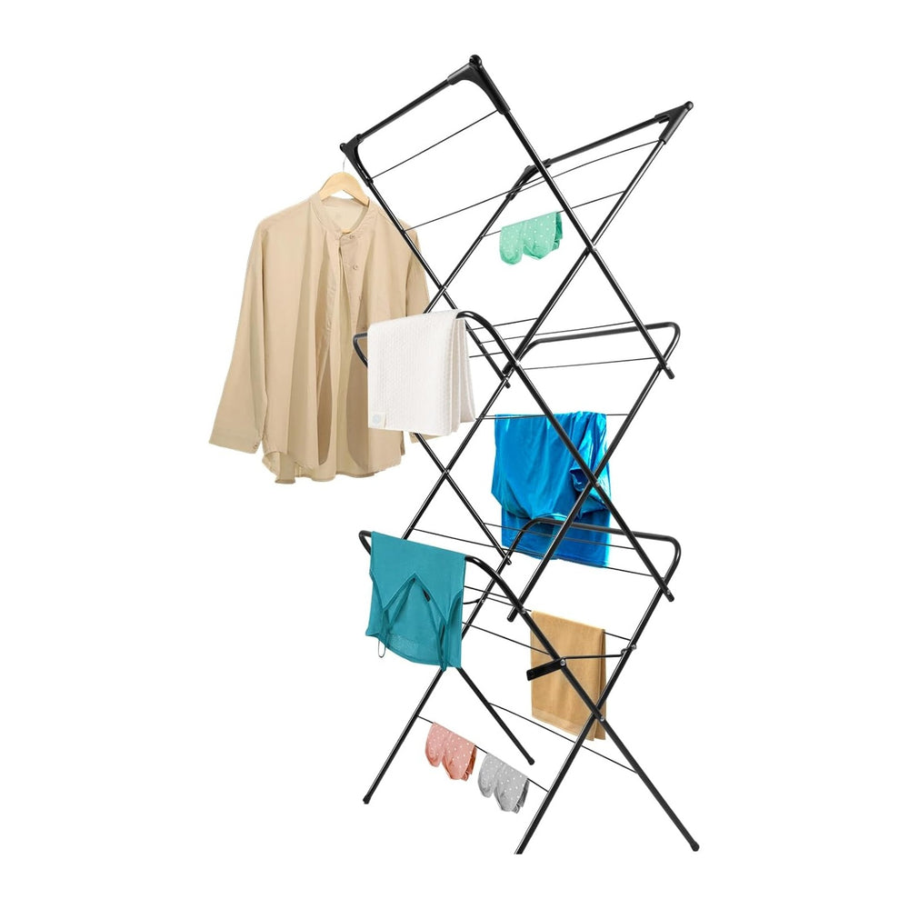 Foldable Clothes Drying Rack Laundry Drying Rack Black