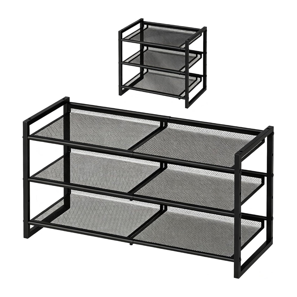 Garden 4 you Shoe Rack - Expandable Shoe Organizer for Closet, Metal Shoe She...
