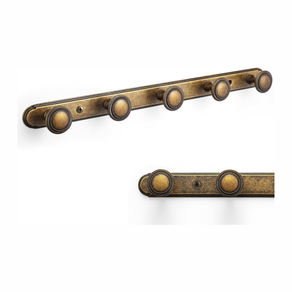 Goo-Ki 1 Pack Antique Brass Coat Rack Wall Mount Heavy Duty, Vintage Brass To...