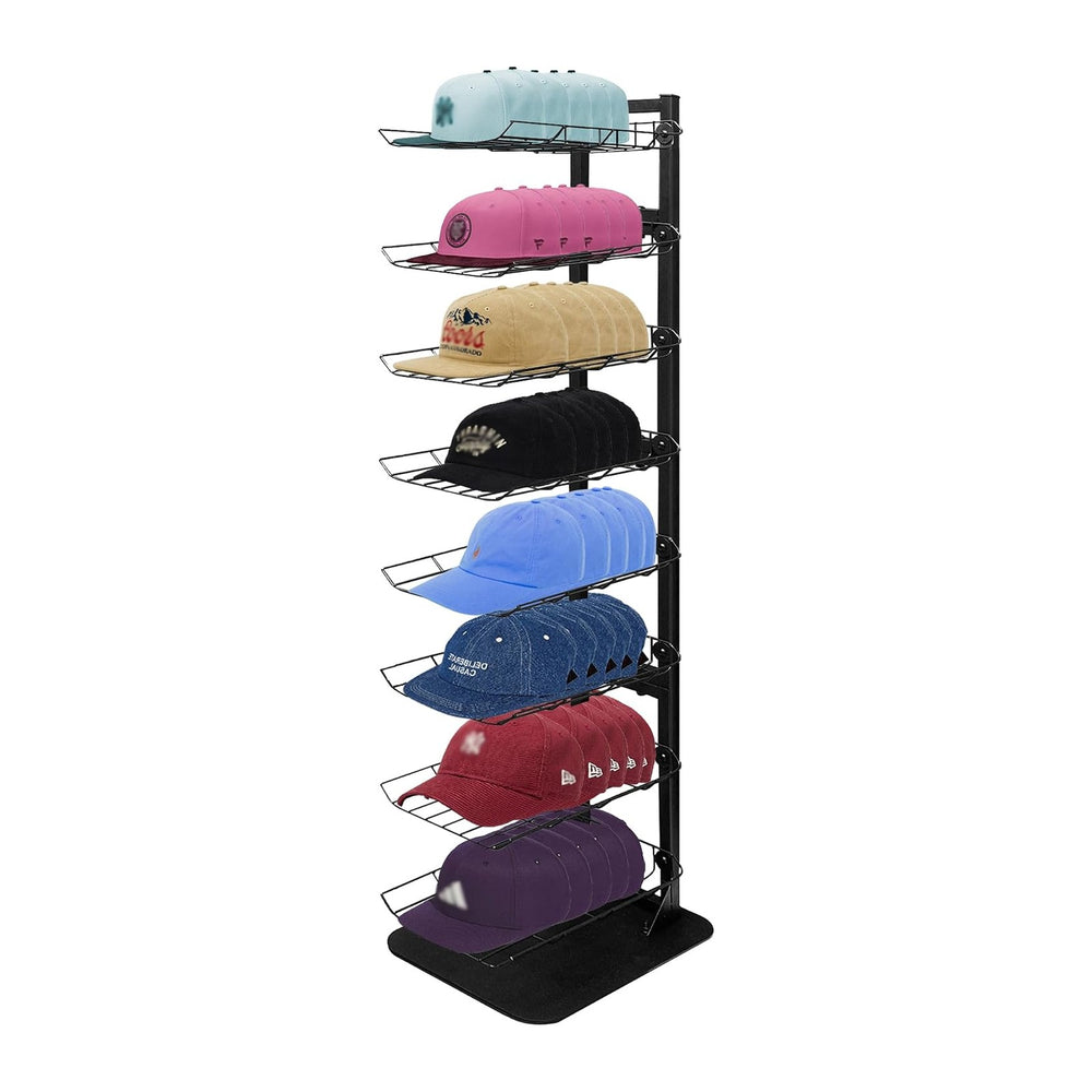 Hat Display 8 Tier, Hat Rack Stand Up to 70 Caps, Metal Hat Stands for Multip...