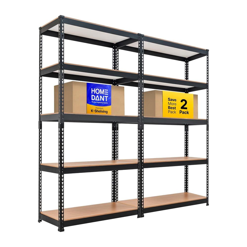 HOMEDANT 35.9" W 5 Tier Heavy Duty Garage Shelving Adjustable Metal Rack...