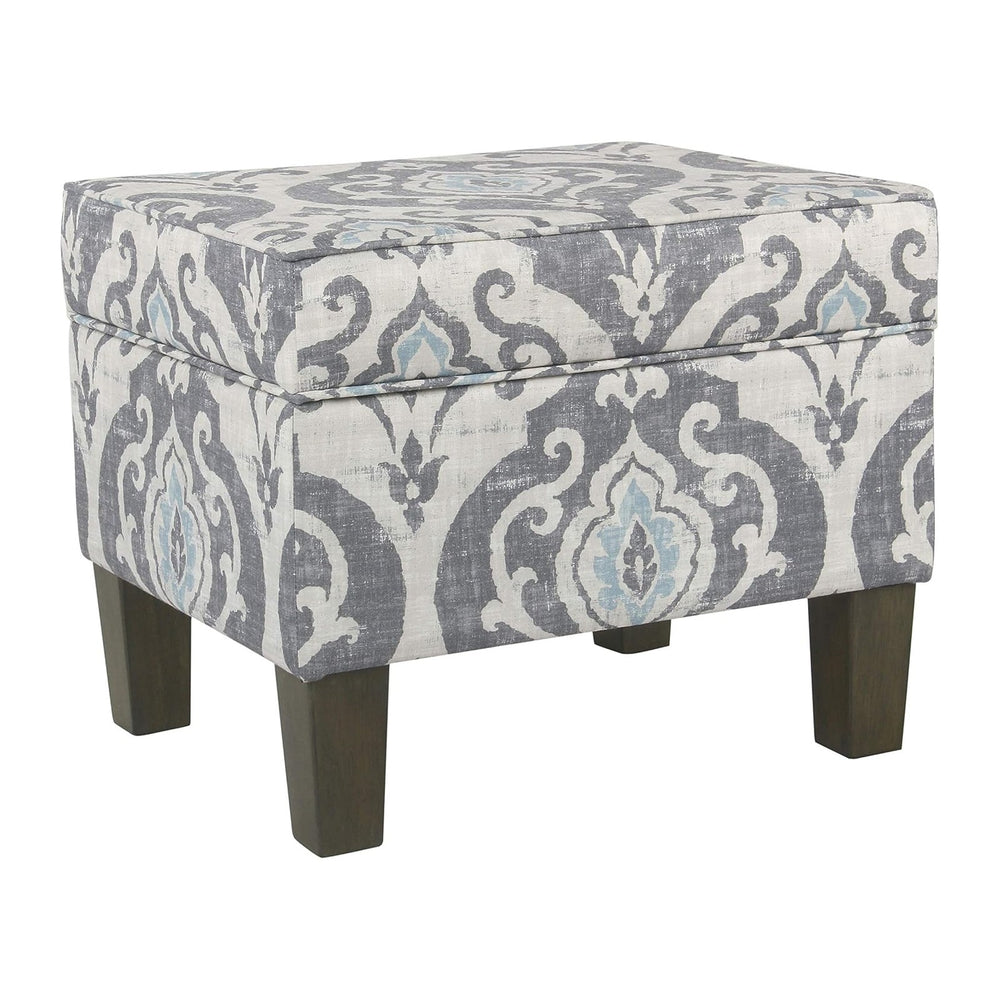 HomePop 22" Modern Rectangular Storage Ottoman - Suri Blue