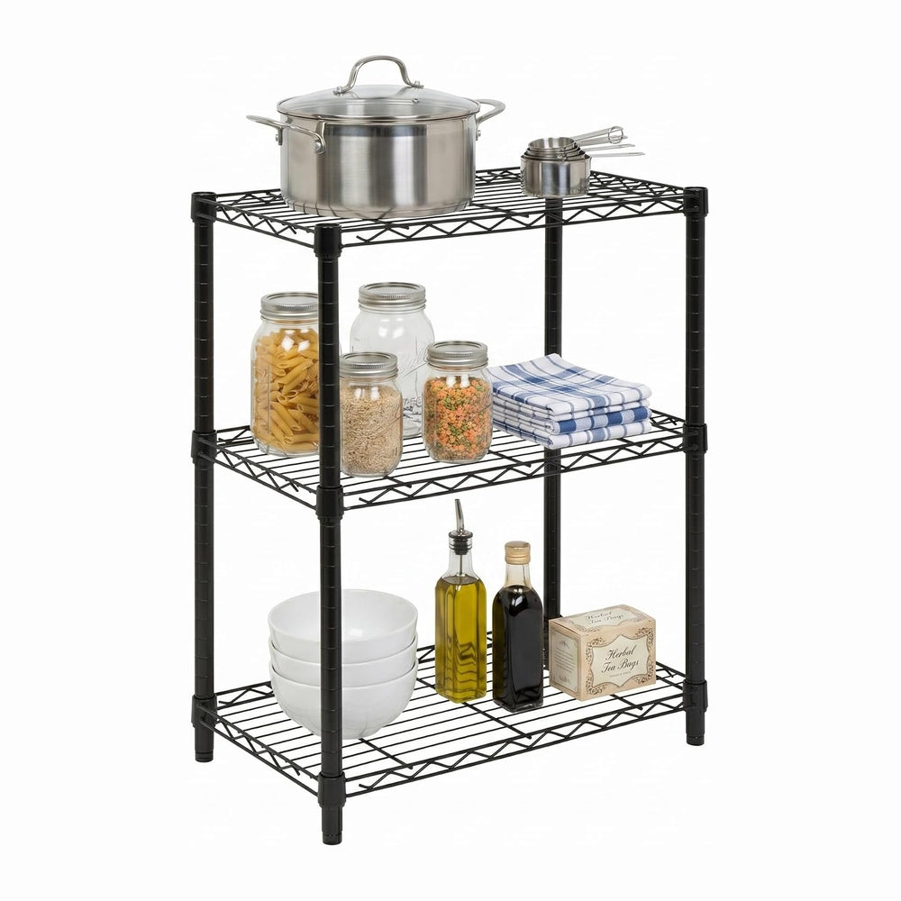 Honey-Can-Do 3-Tier Shelving Storage Rack Organizer, 250 lb Shelf Capacity