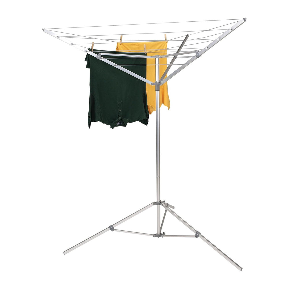 Household Essentials Portable Umbrella Clothesline, 64 Ft of Hanging Space, P...