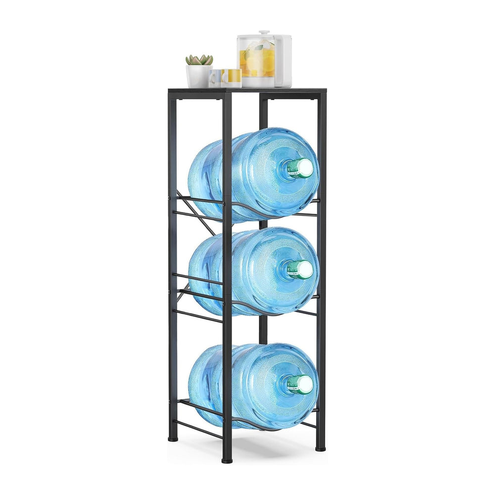 Housolution 3-tier 5 Gallon Water Jug Holder with Storage Shelve