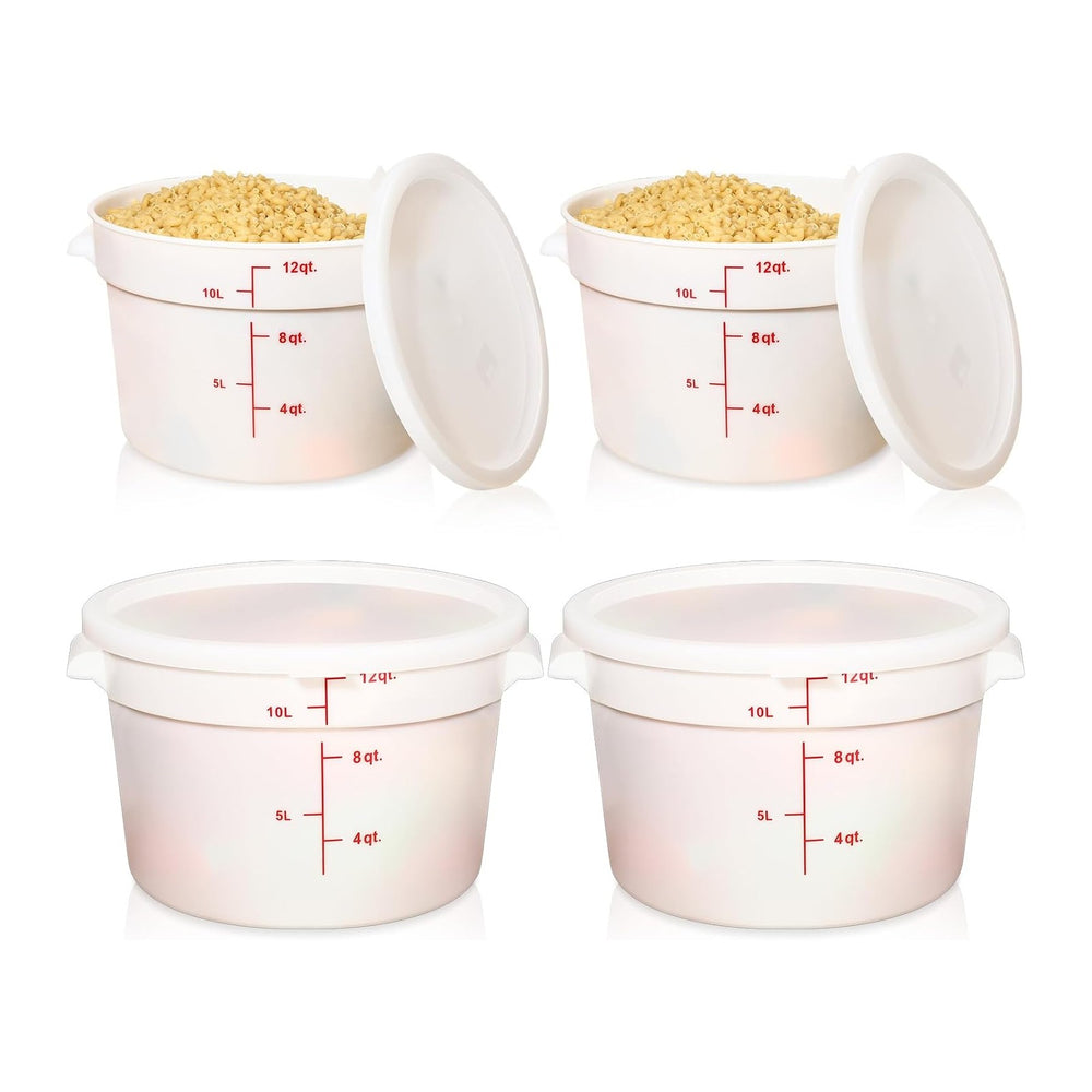 Hushee 4 Pcs Commercial Food Storage Containers