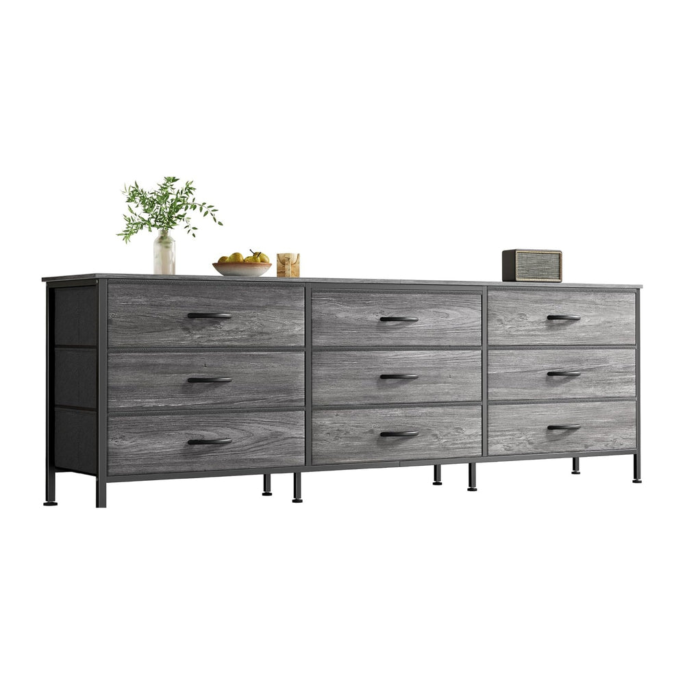 Huuger 63 Inch Dresser for Bedroom, Long Dresser for Closet with 9 Drawers, L...