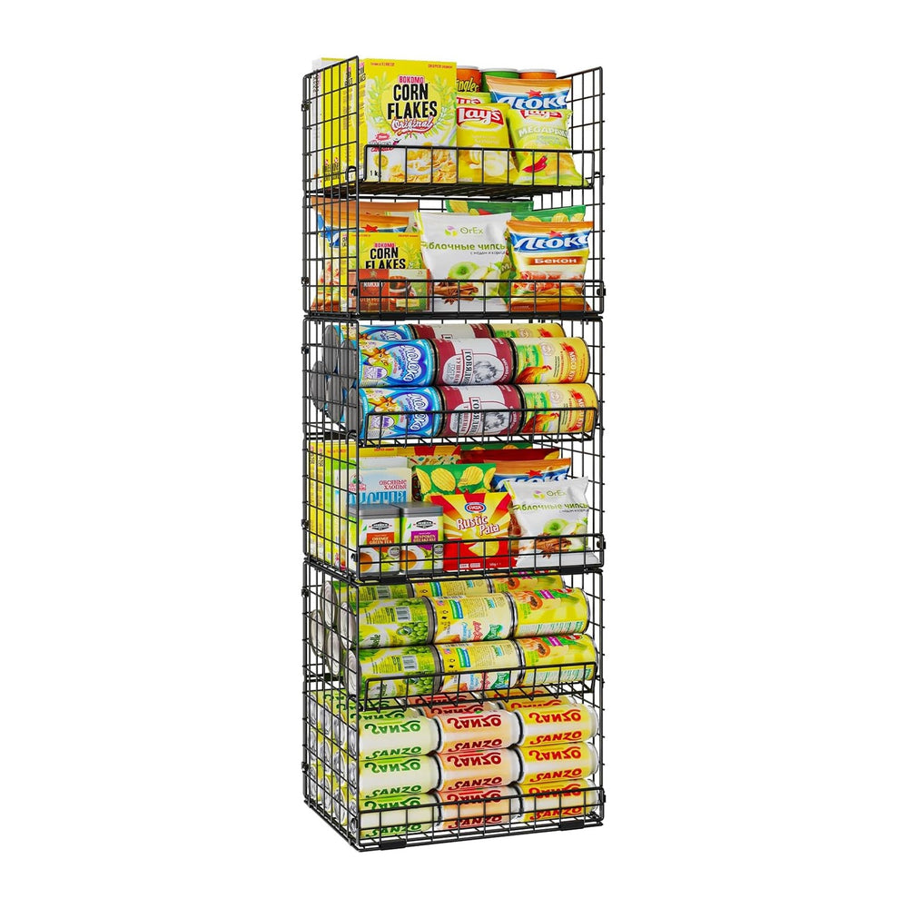JKsmart 6-Tier XXL Stackable Wire Basket, Snack Organizer for Countertop