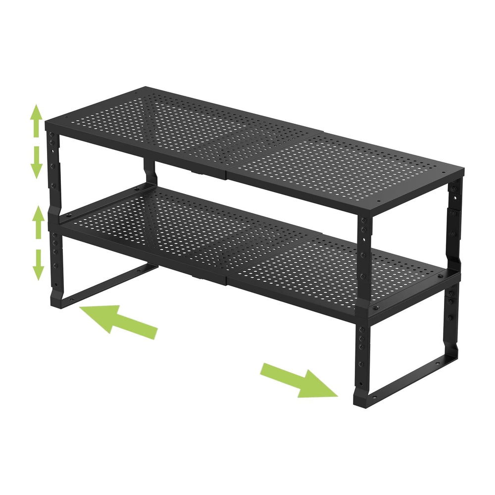 Jojocross Expandable Adjustable Stackable Kitchen Organizer, Spice Rack,Metal...