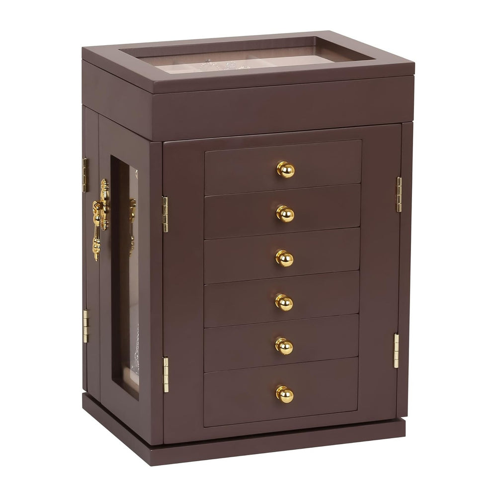 Kendal 360° Rotating Jewelry Box, Wooden Jewelry Box for Women, Graduation Gi...