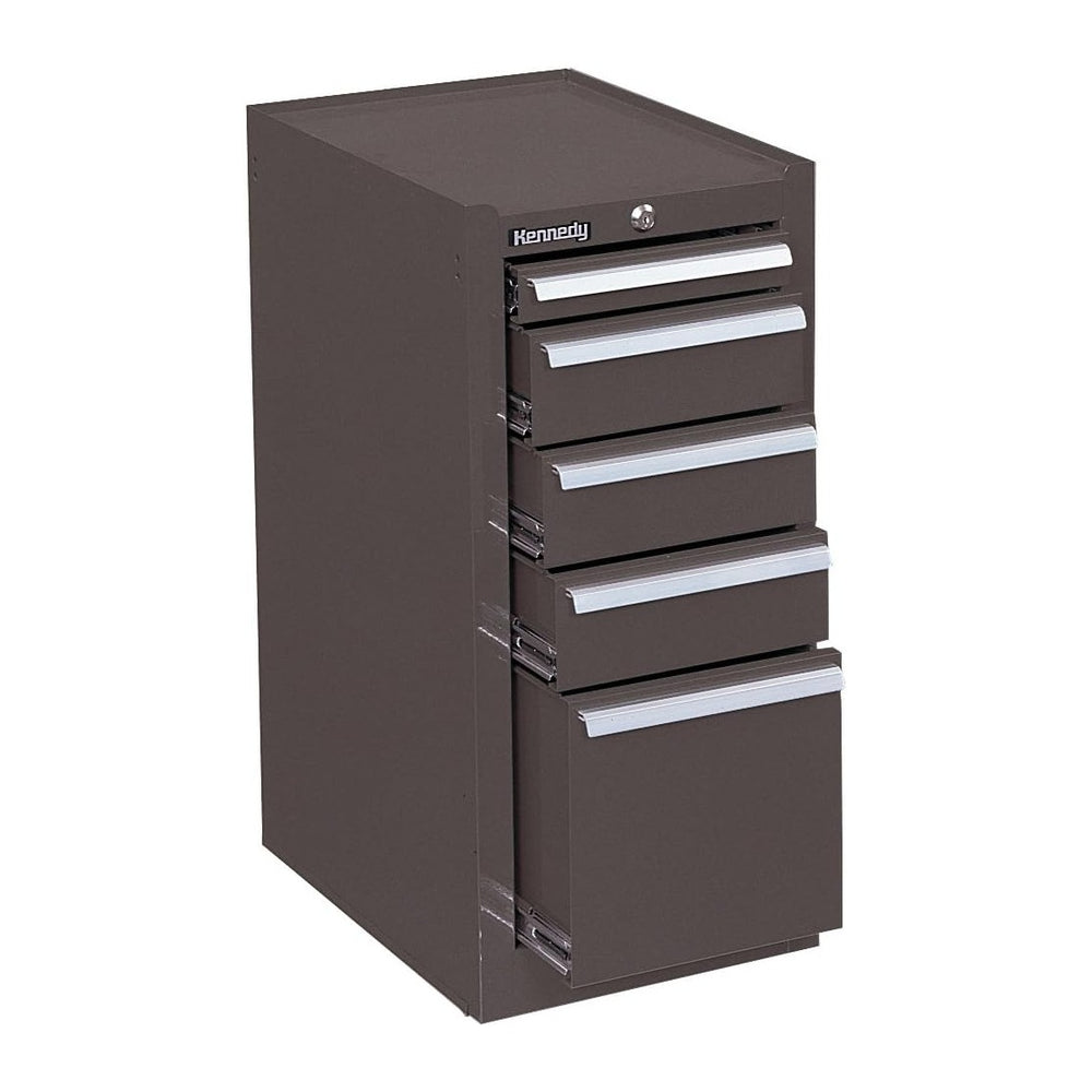 Kennedy Manufacturing 185XB 14" 5-Drawer Industrial Side Cabinet, Tan Br...