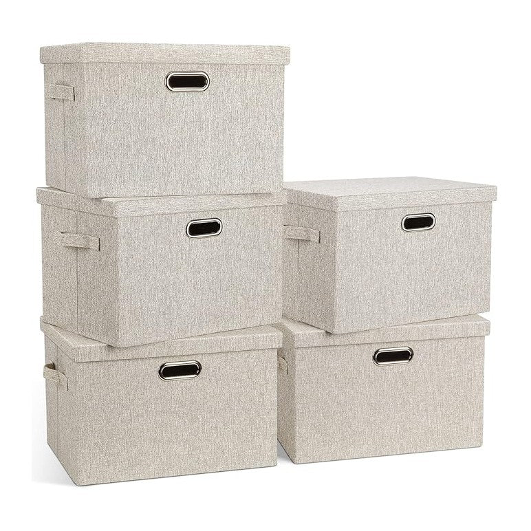 Large 17" 36 Quart Collapsible Stackable Storage Bins