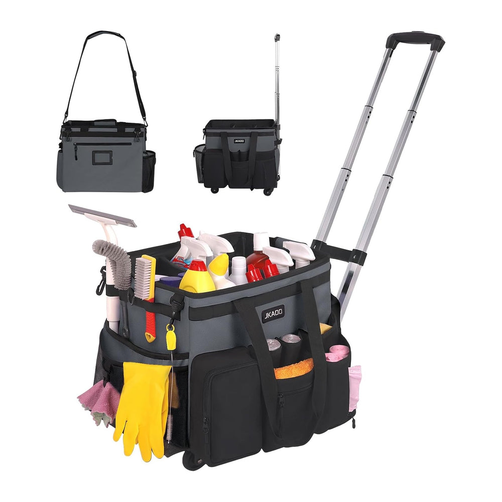 Large Rolling Cleaning Caddy Bag