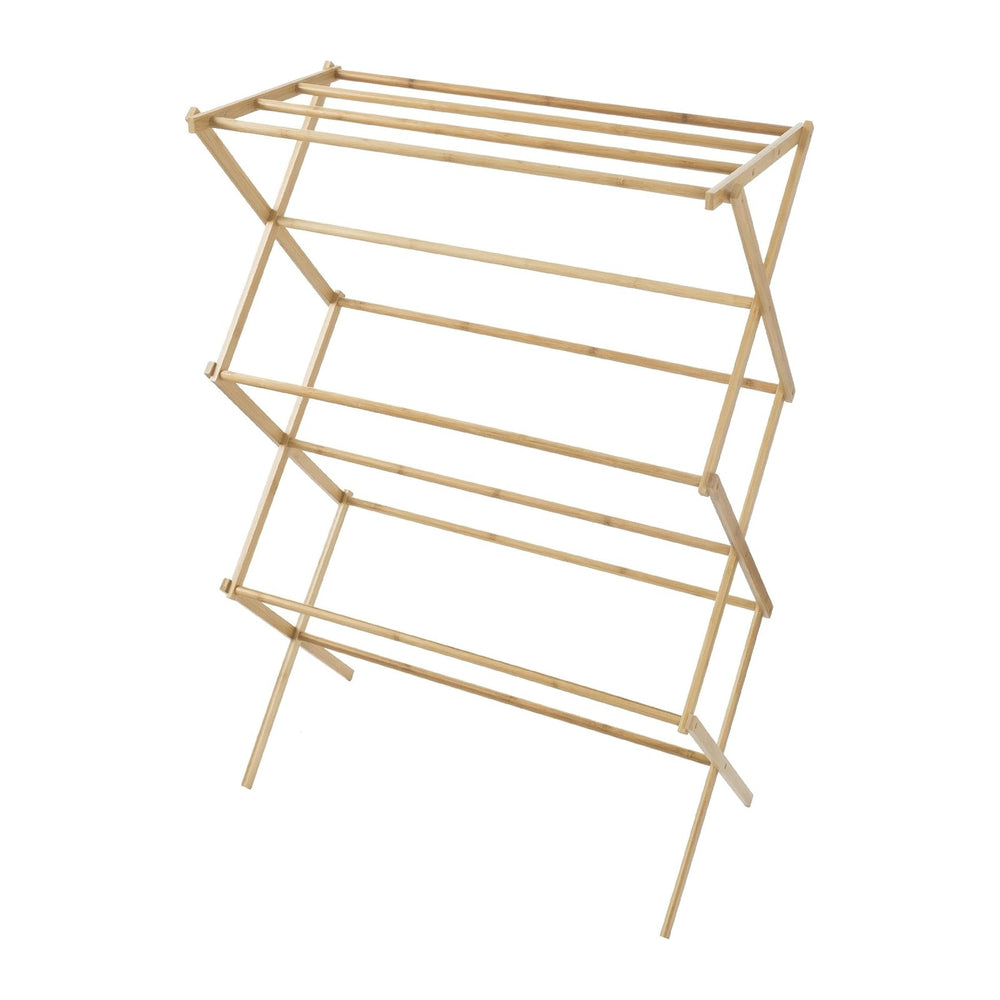 Lavish Home Bamboo Clothes Drying Rack, 27.5” x 14.25” x 42”