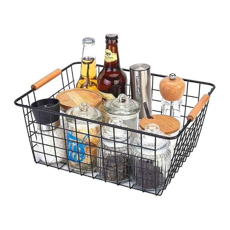 LeleCAT Large black wire baskets