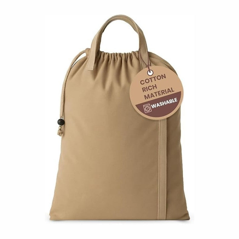 LFH Home Large Premium Cotton Rich Canvas Laundry Bag with Drawstring and Han...
