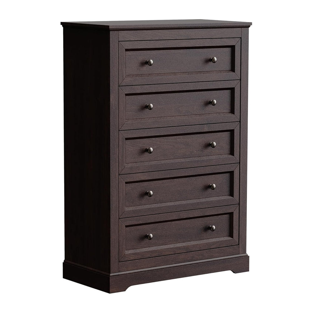 LOUVIXA Farmhouse Dresser 5 Drawer, Bedroom Chest of Drawers, Dressers with 5...