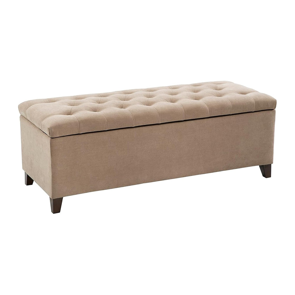 Madison Park 49" Upholstered Storage Bench, Button Tufted End of Bed Ben...