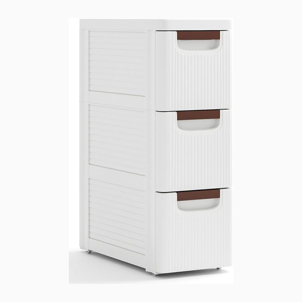 MAT EXPERT Narrow Storage Drawers, Slim Rolling Drawer Cart with Universal Wh...