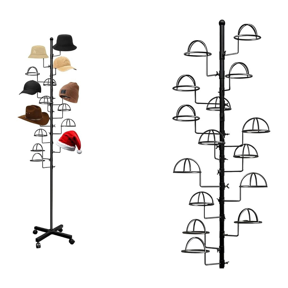 Montex Freestanding Hat Rack Stand, Wig Display Stand, Metal Hat Organizer Ra...
