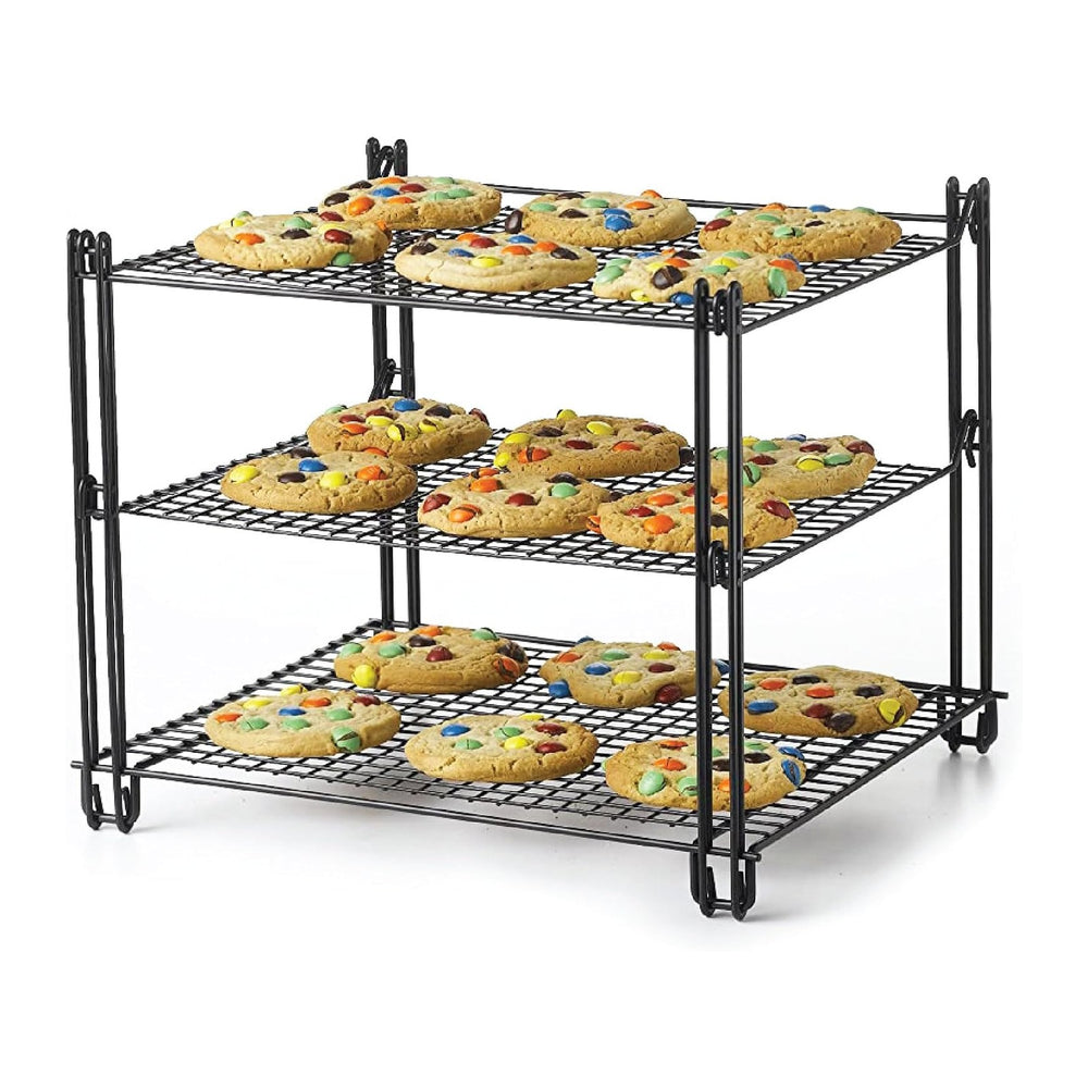 Nifty 3-Tier Cooling Rack – Non-Stick Coating, Wire Mesh Design, Dishwasher S...