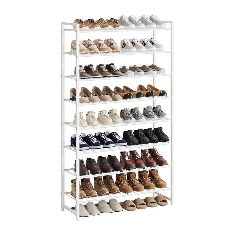 Nunsino Shoe Rack for Closet, Metal Shoe Organizer, 8 Tier Garage Shoe Rack M...
