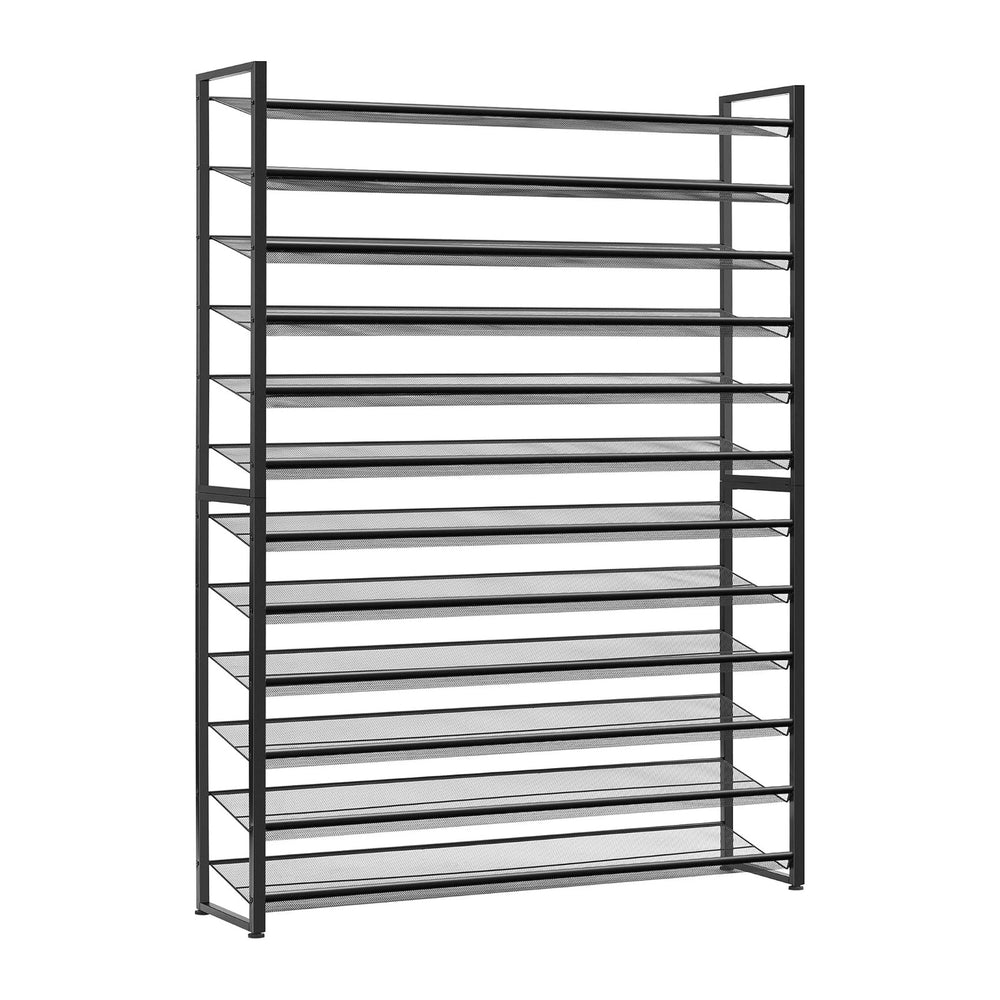 Nunsino Shoe Rack, Long Shoe Organizer,Max Holds 75 Pairs,12 Tier Metal Shoe ...