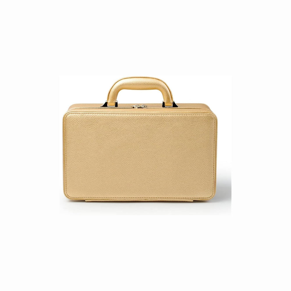 Oirlv Gold Leather Jewelry Box Handmade Travel Jewelry Organizer Storage Case...