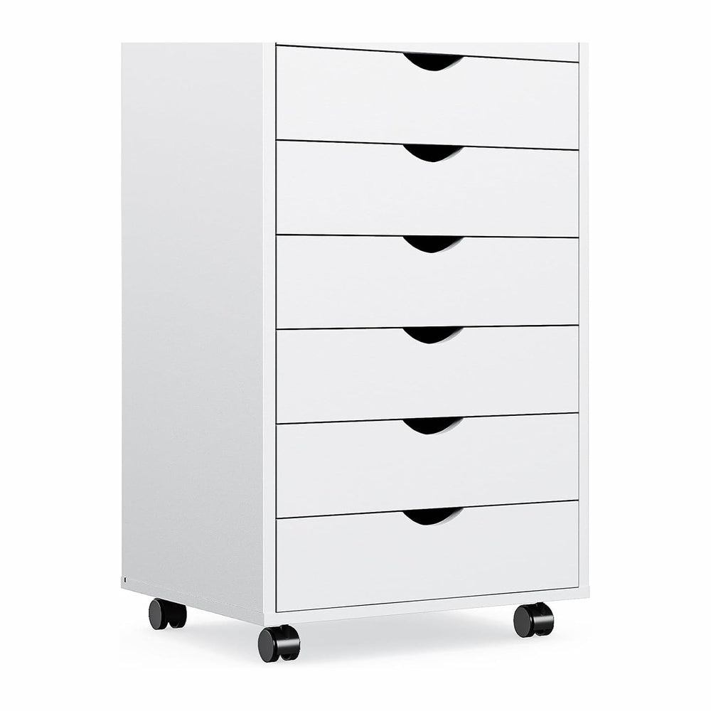 OLIXIS 7 Drawer File Cabinet on Wheels, Printer Stand