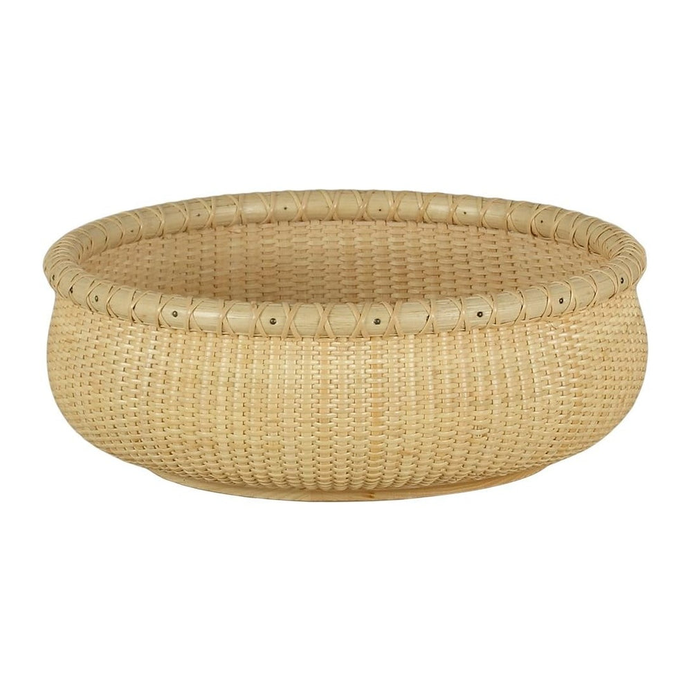 Open Round Nantucket Basket Fruit Basket Desktop Organizer Bread Basket stave...