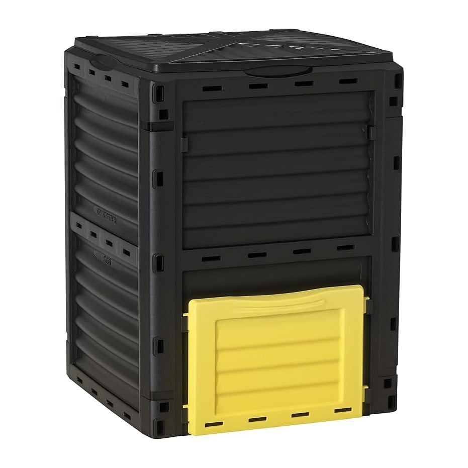 Outsunny Garden Compost Bin 80 Gallon Outdoor Large Capacity Composter Fast