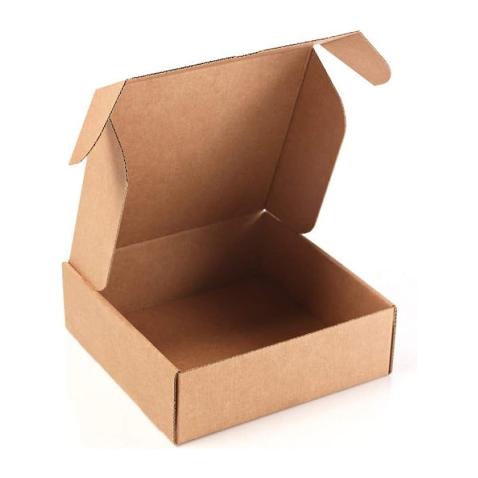 Pack of 20 Self-Assembling Kraft Cardboard Boxes with Lids - Double-Walled, D...