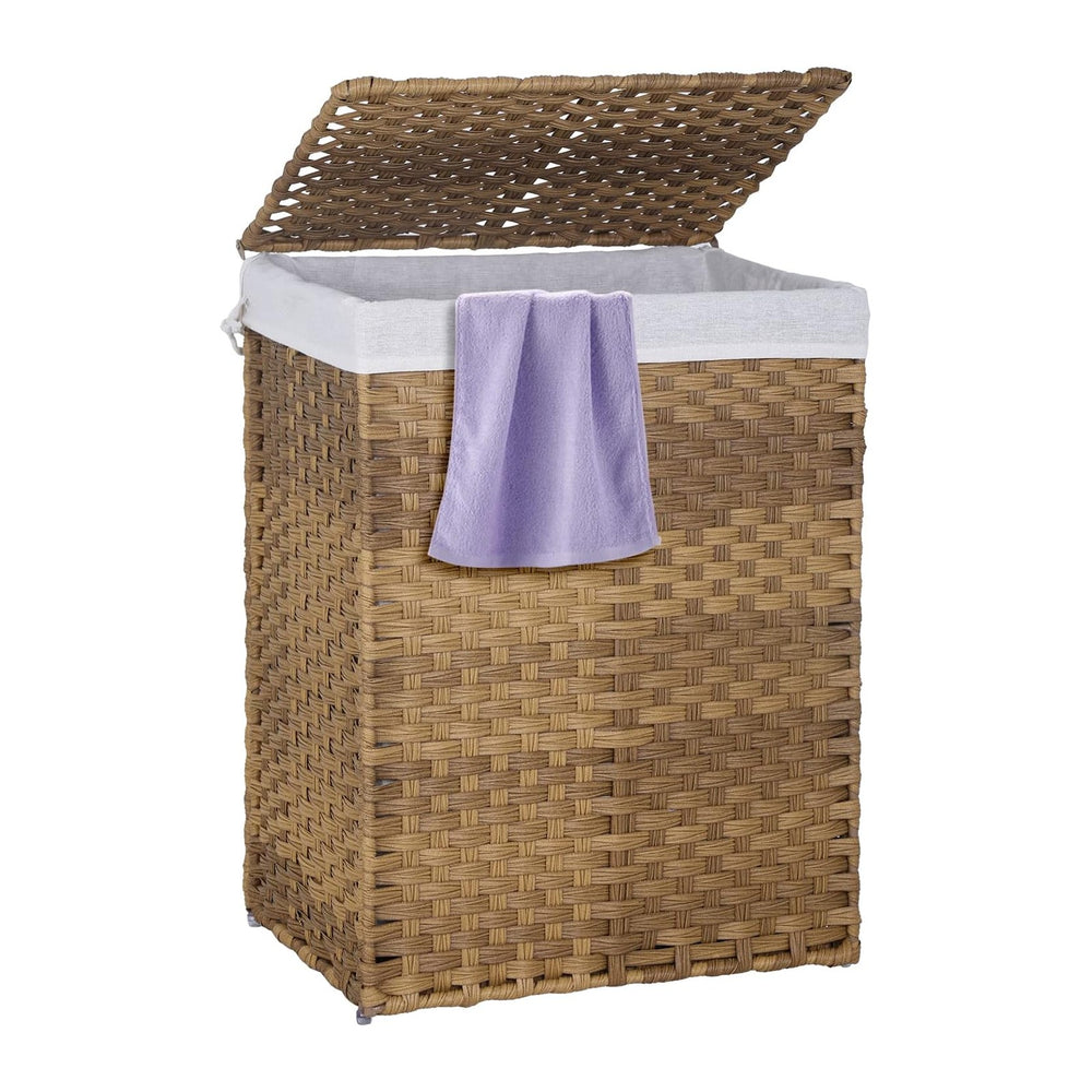 Paylesshere Laundry Basket Handwoven Laundry Hamper 90L/110L Foldable Rattan ...