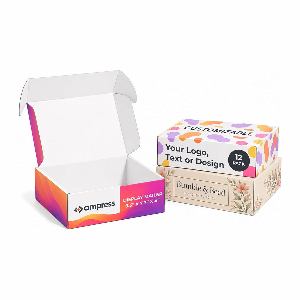 Personalized Mailer Box, Add Logo or Text, 9.5" x 7.75" x 4", ...