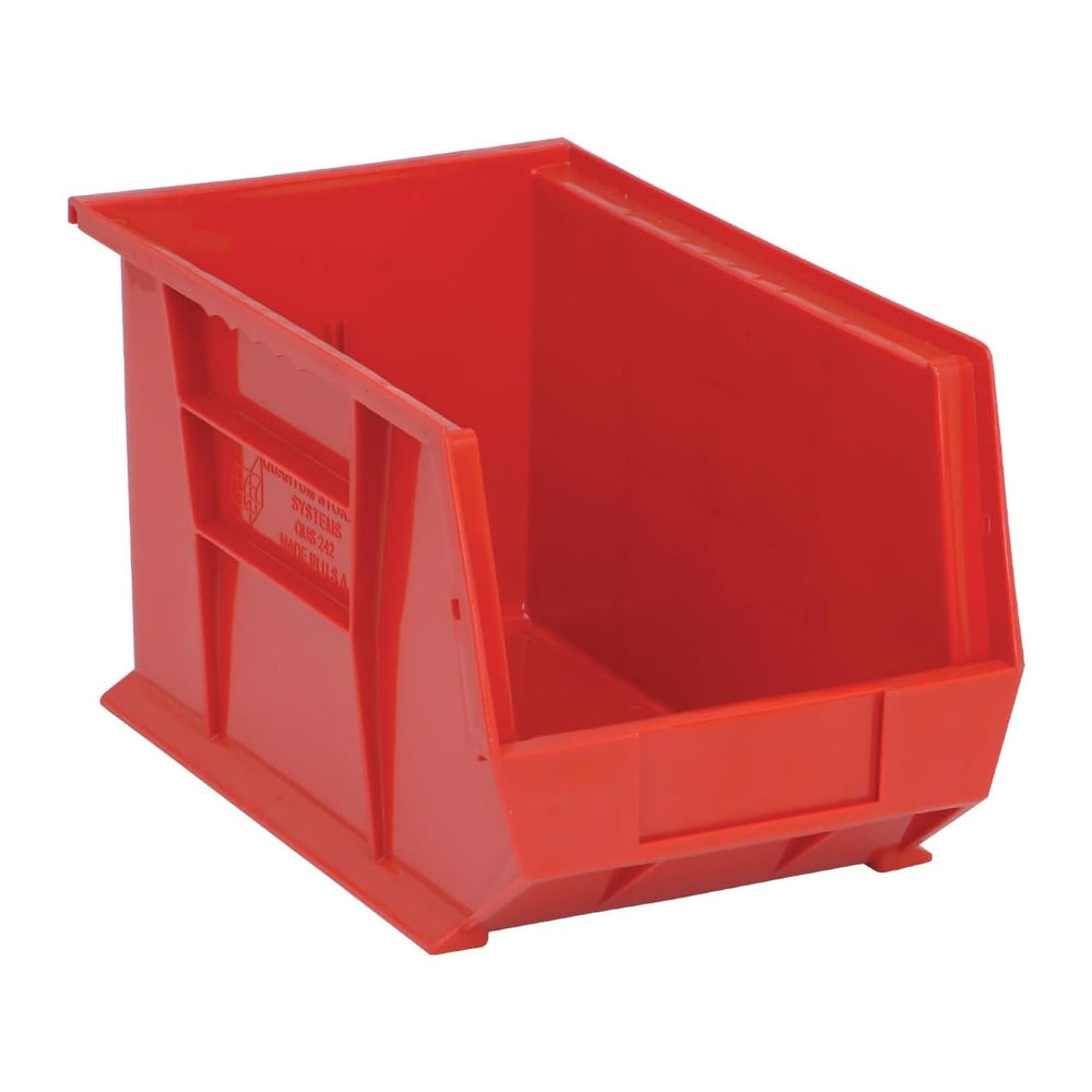 Quantum Storage QUS242 Heavy-Duty Stackable Plastic Storage Bins for Workshop...