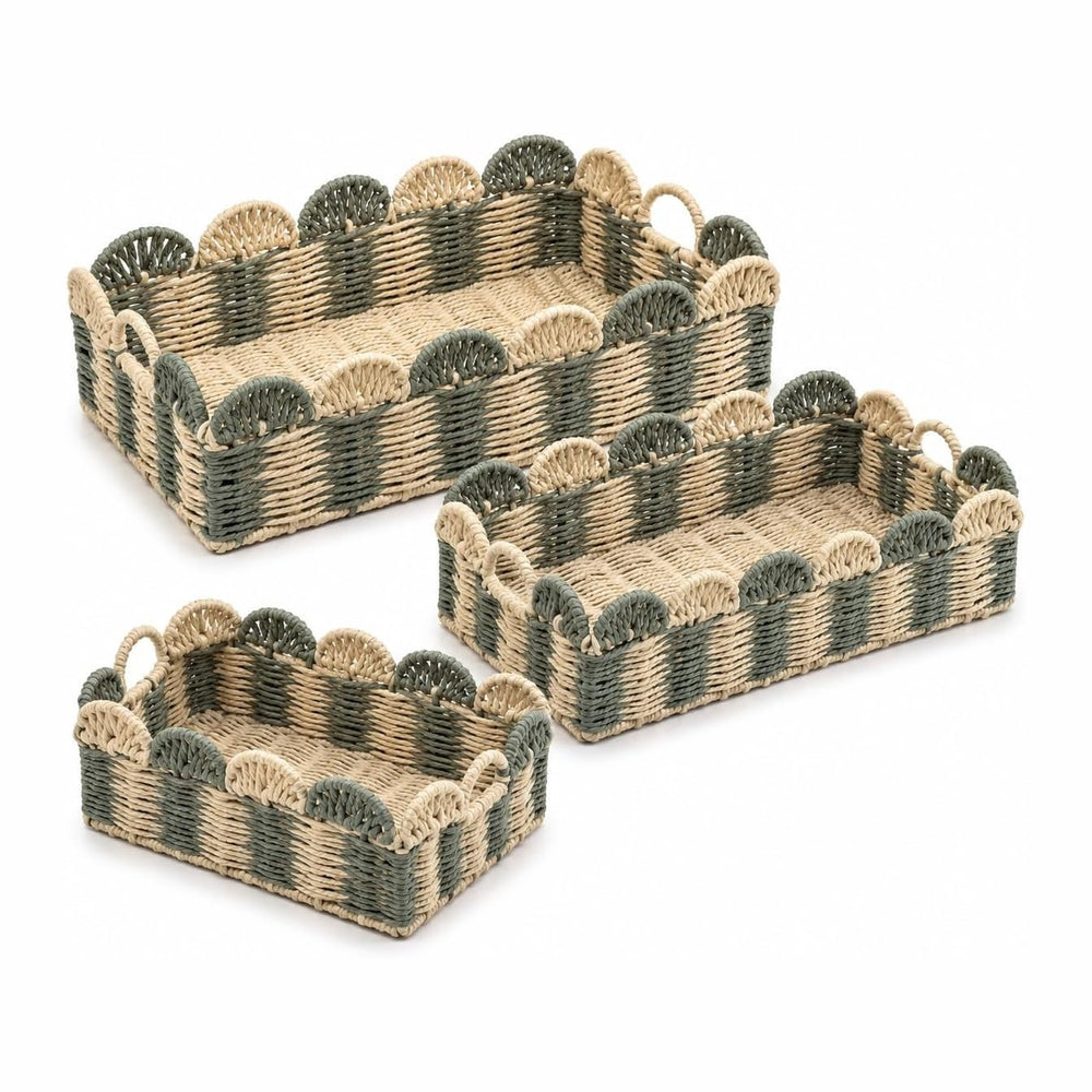Rectangular Boho Decor Bin,Handmade Paper Rope Basket,Kit