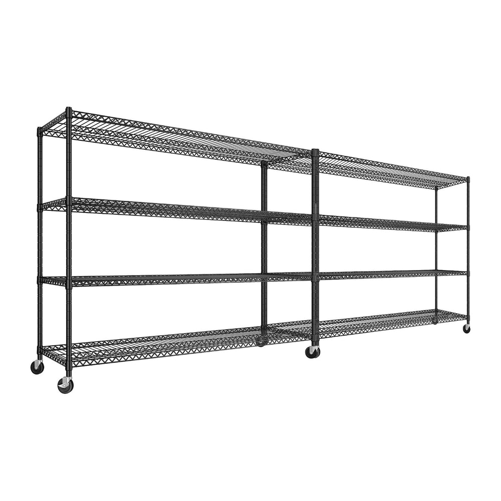 REIBII 60''W Storage Shelves 2399LBS Metal Shelving Unit with Wheels ...