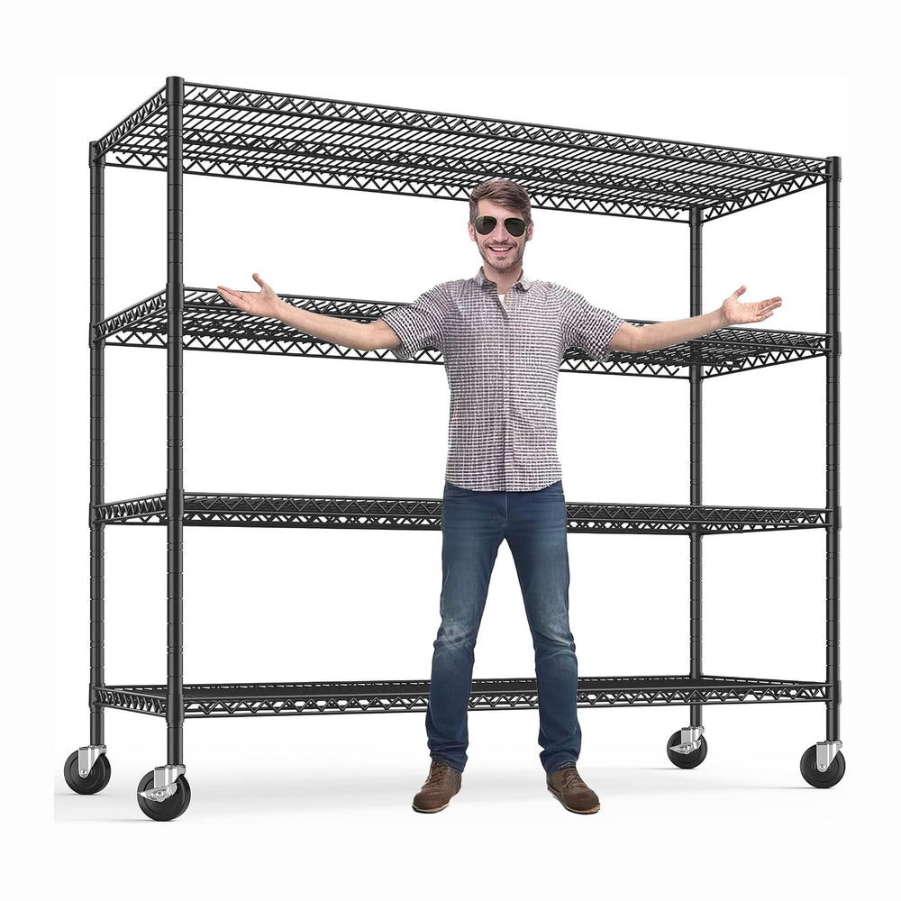 REIBII 75.6" H Storage Shelves 2500LBS Wire Shelving Unit