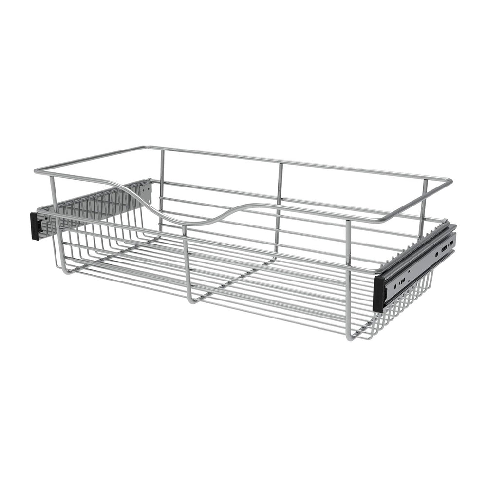 REV-A-SHELF Chrome 24" Wire Pullout Basket for 12" Deep Closet - 7&...