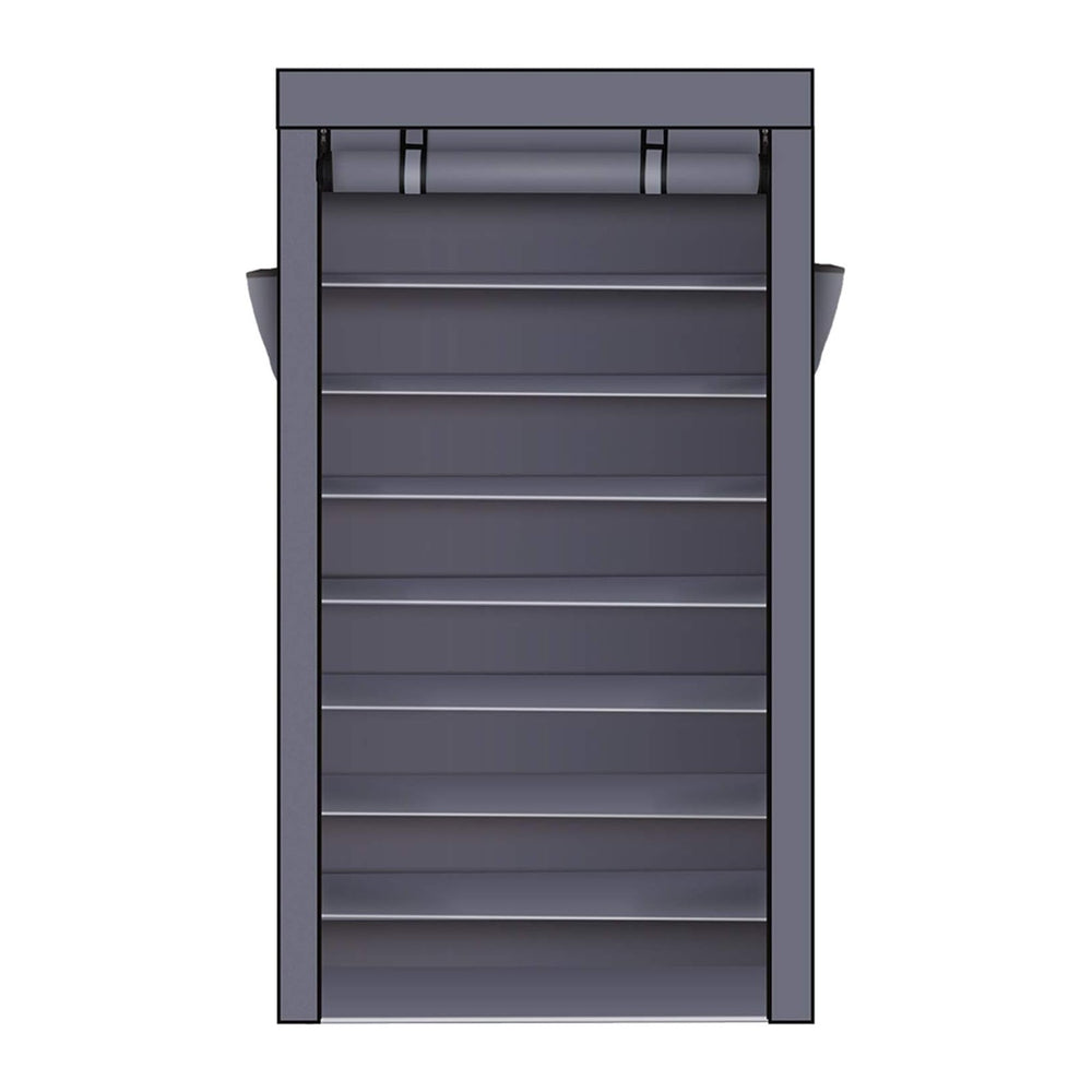 Shoe Rack, 10 Tier Shoe Organizer with Dust Cover, Closet Shelf for up to 45 ...