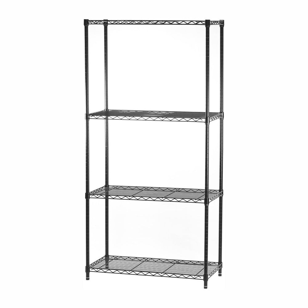 SI Shelving Inc. 8" d x 48" w x 72" h Black Wire Shelving with...