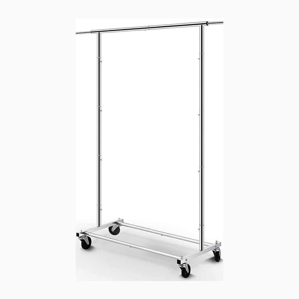 Simple Trending Clothing Garment Rack, Extendable Clothes Organizer, Chrome