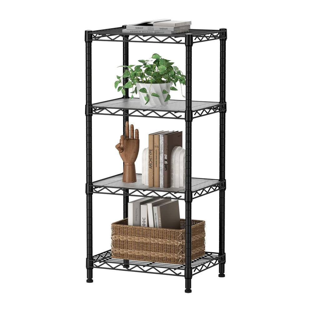 SINGAYE 4 Small Shelves Storage Shelf Wire Shelving Unit Metal Shelf Adjustab...